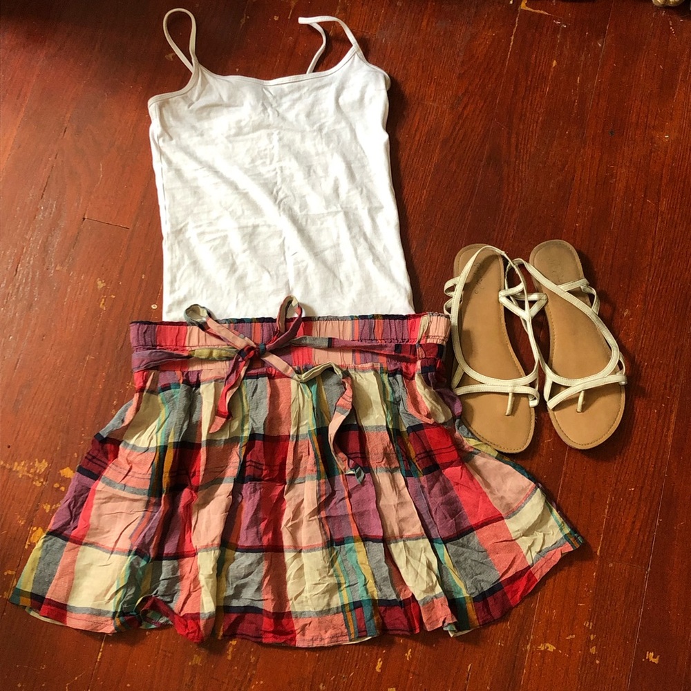 RUE21 plaid self tie skirt